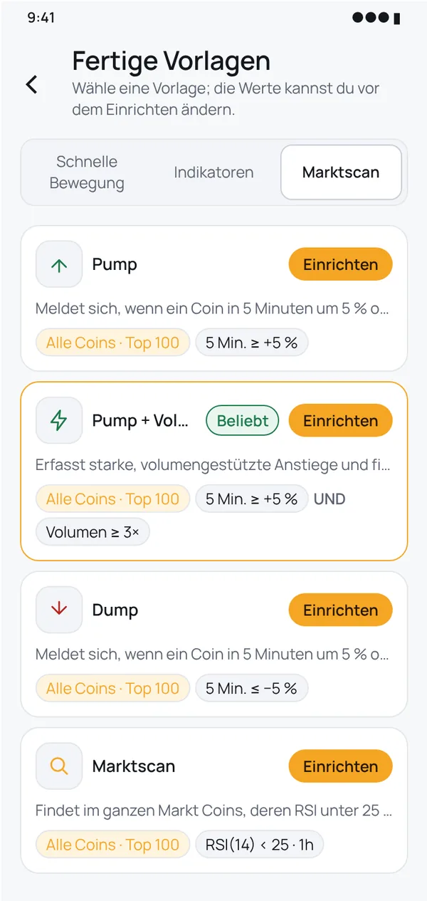 In Sekunden starten mit fertigen Vorlagen