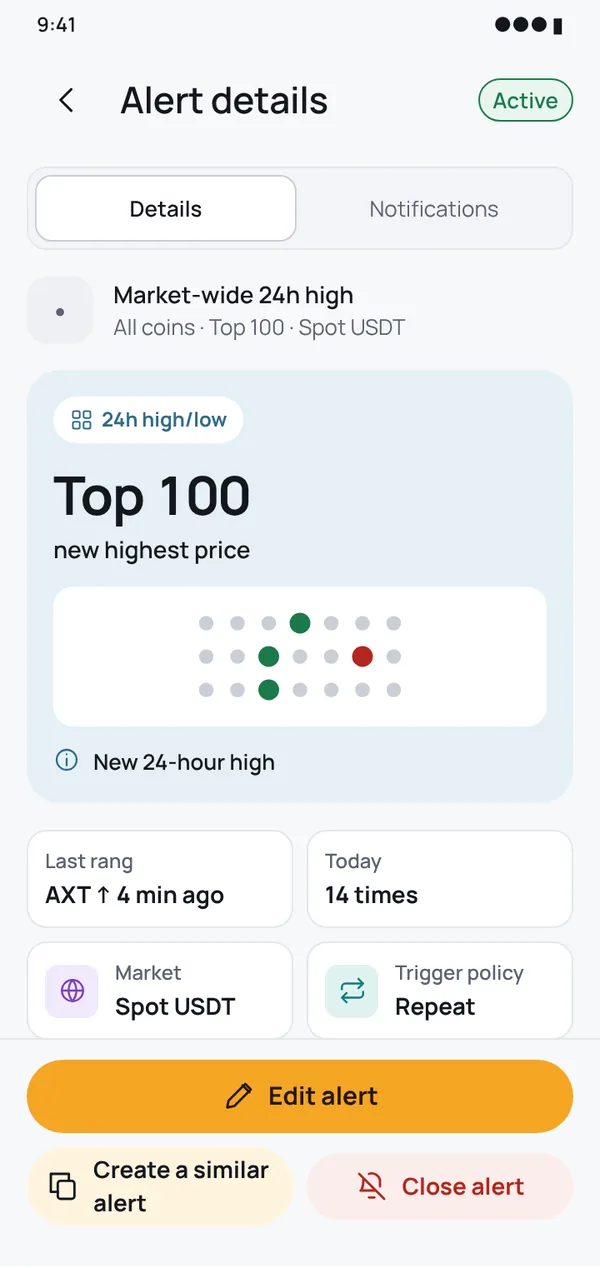 Scan every coin with one alert