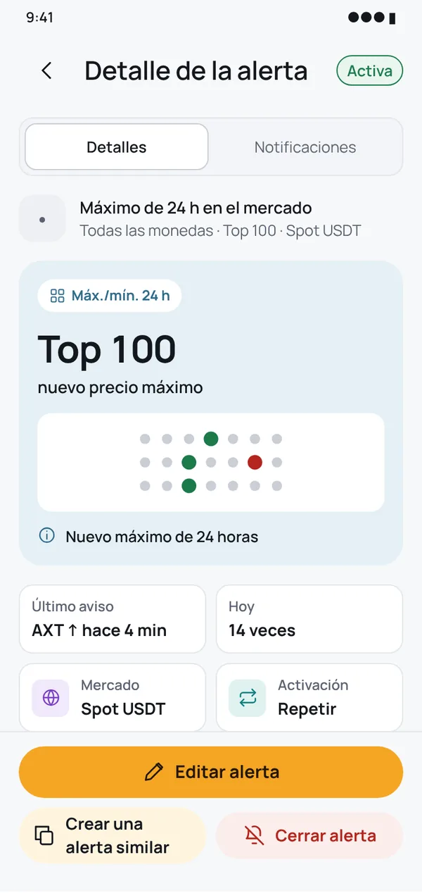 Escanea todas las monedas con una alerta