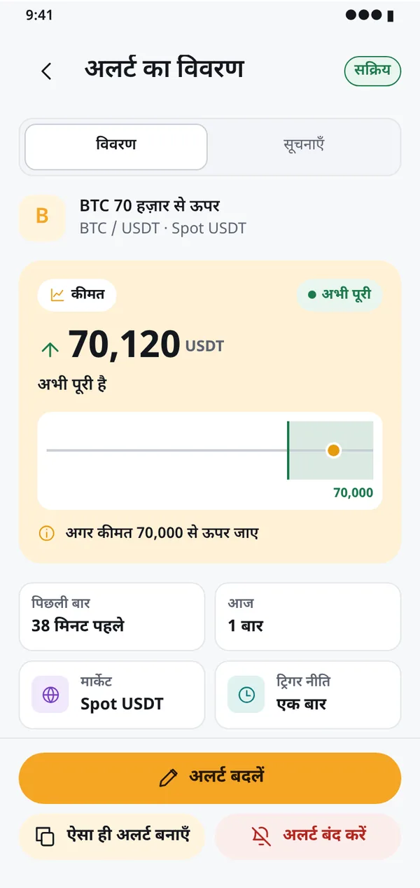 हर अलर्ट की स्थिति हर पल देखें