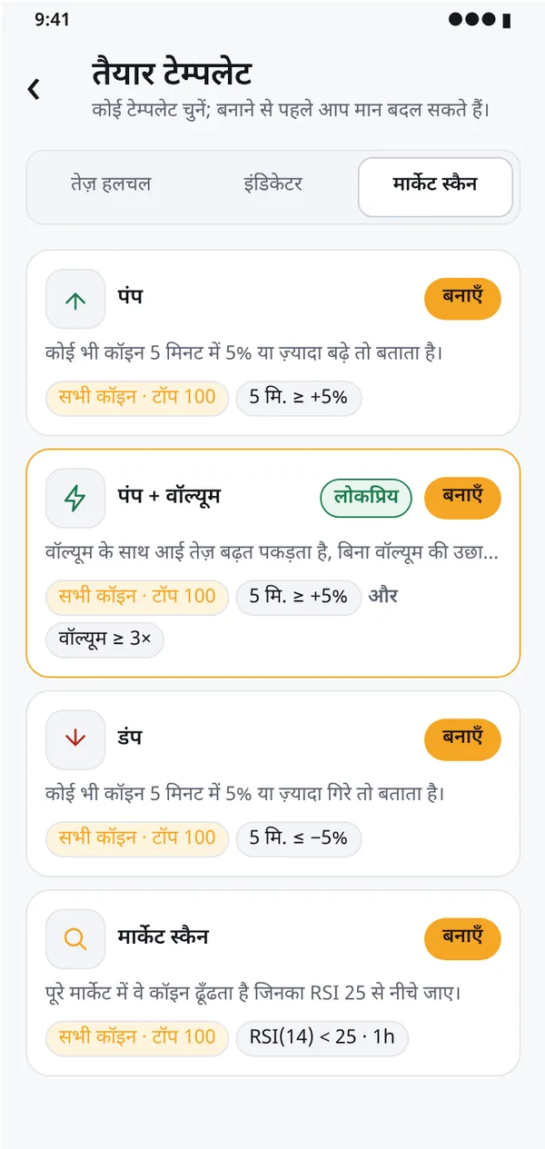 तैयार टेम्पलेट से सेकंडों में शुरुआत