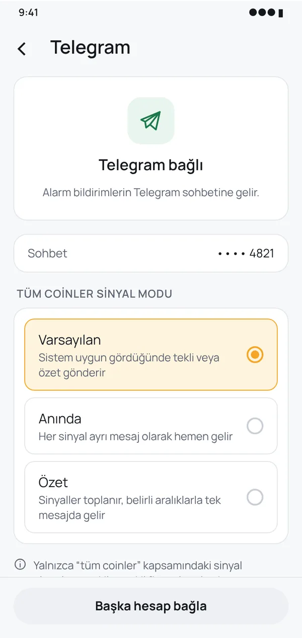 Bildirim nereye istersen